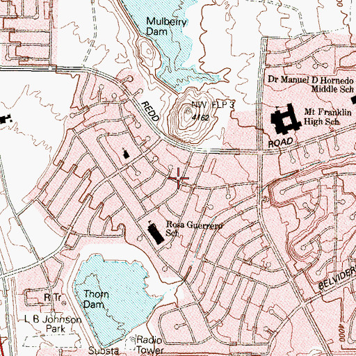 Topographic Map of The Church of Jesus Christ of Latter Day Saints, TX