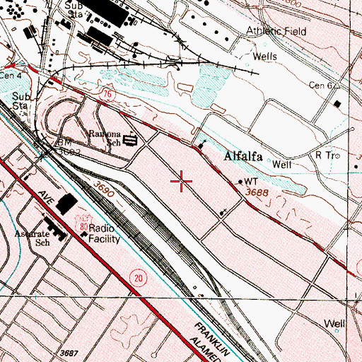 Topographic Map of Greater Mount Calvary Church of God in Christ, TX