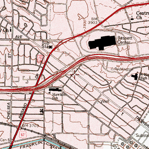 Topographic Map of Holy Light Church of God in Christ, TX