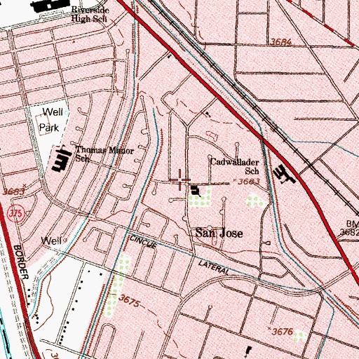 Topographic Map of Saint Christophers Episcopal Church, TX