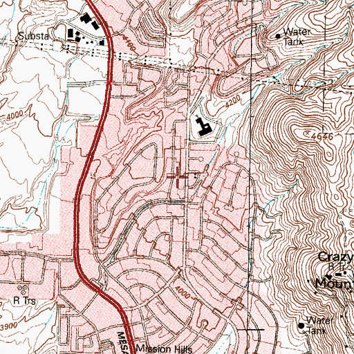 Topographic Map of Grace Korean Presbyterian Church, TX