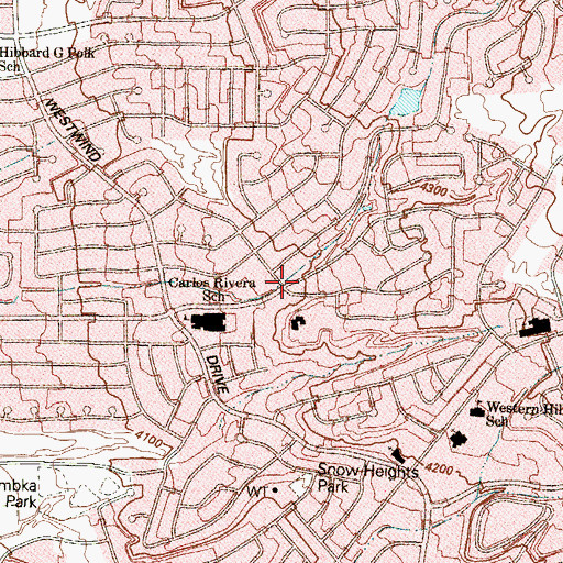 Topographic Map of Saint Francis on the Hill Episcopal Church, TX