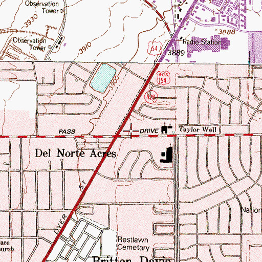 Topographic Map of Good Shephard Lutheran Church, TX