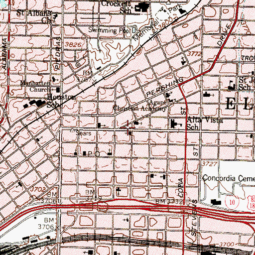 Topographic Map of Church of God Seventh Day, TX