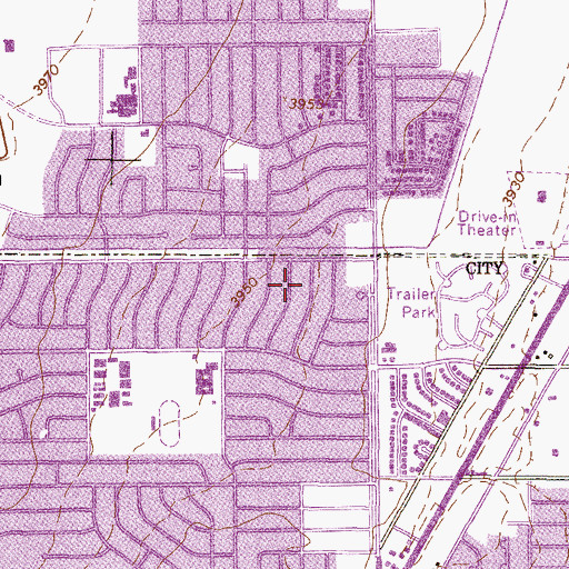 Topographic Map of Northeast Seventh Day Adventist Church, TX