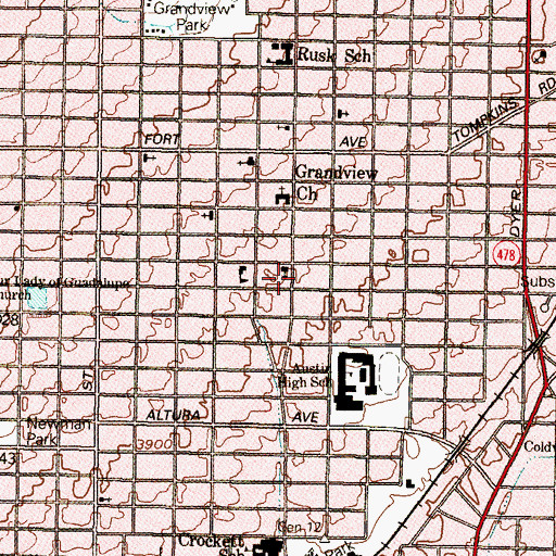 Topographic Map of El Paso Holiness Church, TX