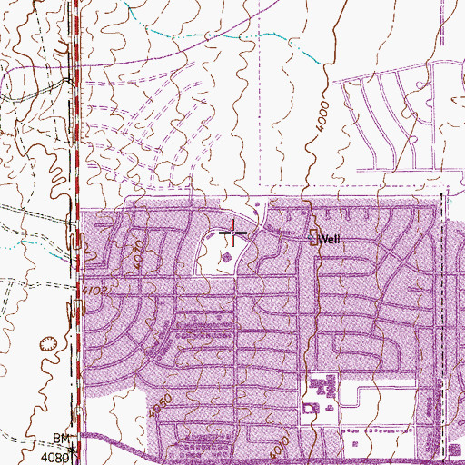 Topographic Map of Saint Johns Lutheran Church, TX