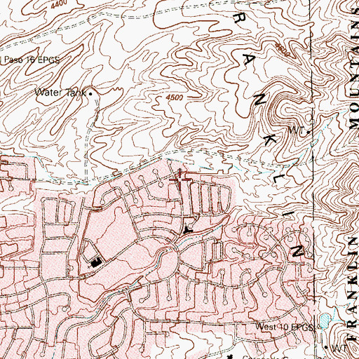 Topographic Map of Cross of the Hills United Methodist Church, TX