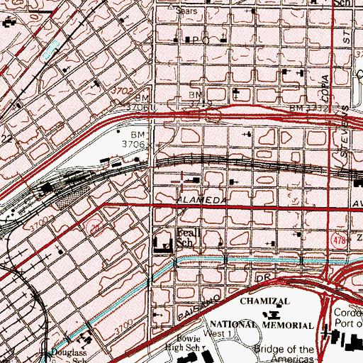 Topographic Map of Guardian Angel Church, TX