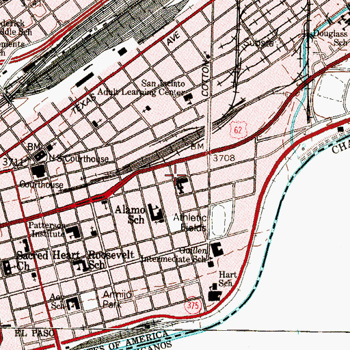 Topographic Map of Saint Ignatius Catholic Church, TX