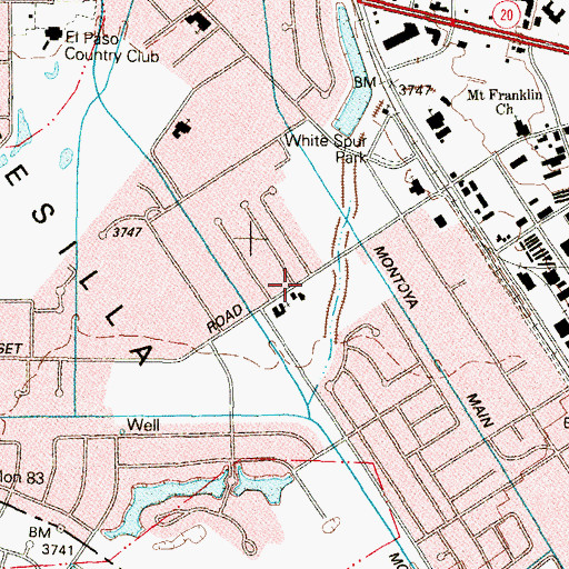 Topographic Map of Saint Matthews Church, TX