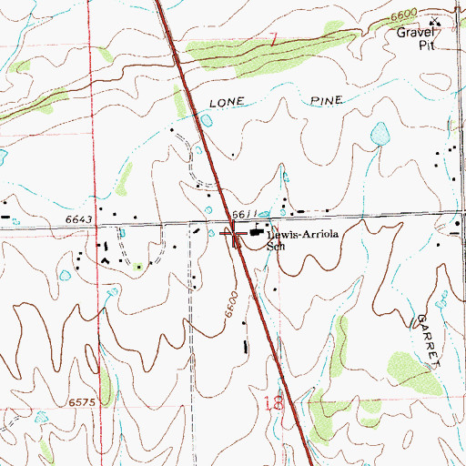 Topographic Map of Lewis-Arriola School, CO
