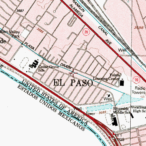 Topographic Map of Saint Paul Catholic Church, TX
