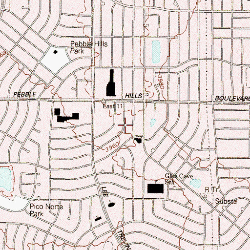 Topographic Map of Saint Thomas Aquinas Church, TX