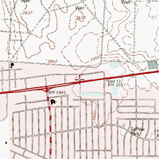 Topographic Map of Gospel Light Baptist Church, TX