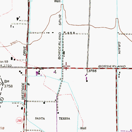 Topographic Map of Westside Baptist Temple Church, TX