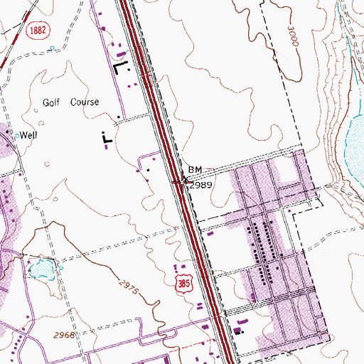 Topographic Map of Seventh Day Adventist Church, TX