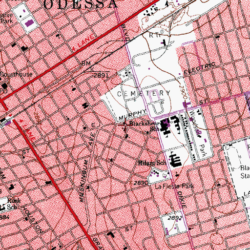 Topographic Map of Carter Chapel Church, TX