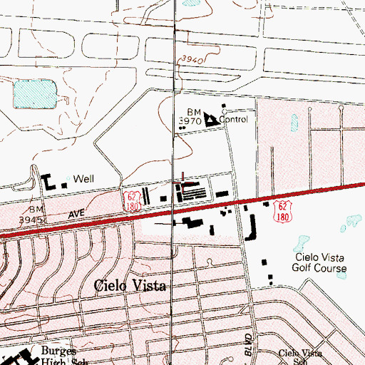 Topographic Map of Apostolic Faith Bible Fellowship Church, TX