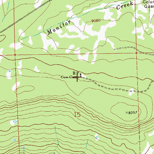 Topographic Map of RP Cow Camp, CO