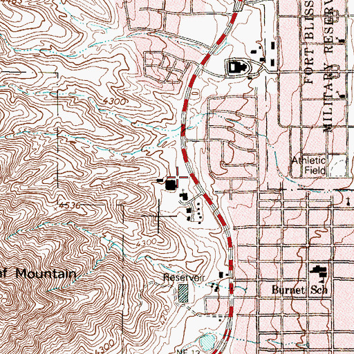 Topographic Map of Bethel Temple Assembly of God Church, TX