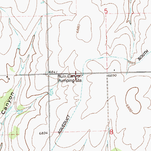 Topographic Map of Ruin Canyon Pumping Station, CO