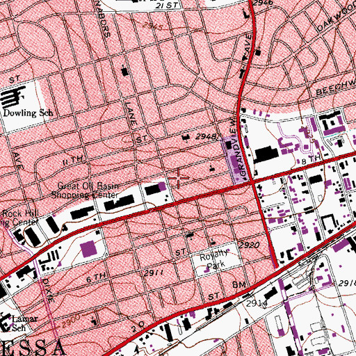 Topographic Map of Mount Sinai Baptist Church, TX