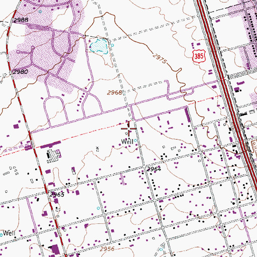 Topographic Map of University Park Baptist Church, TX