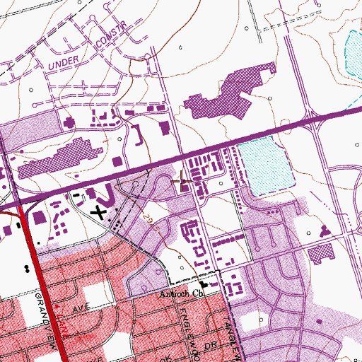 Topographic Map of Saint Barnabas Episcopal Church, TX