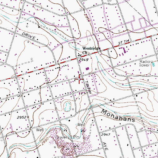 Topographic Map of Westside Rock Apostolic Church, TX