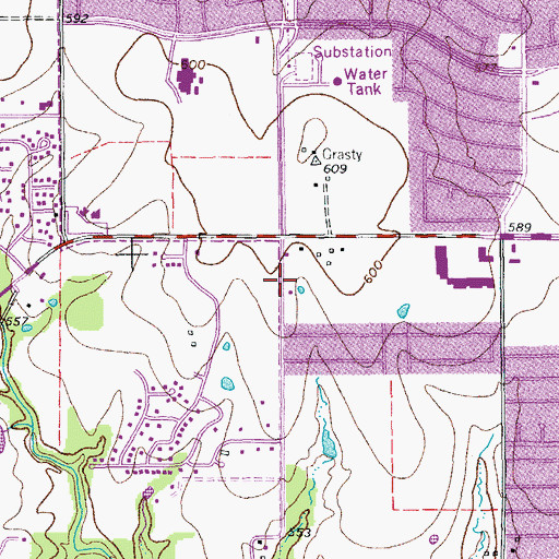 Topographic Map of Prince of Peace Evangelical Lutheran Church, TX