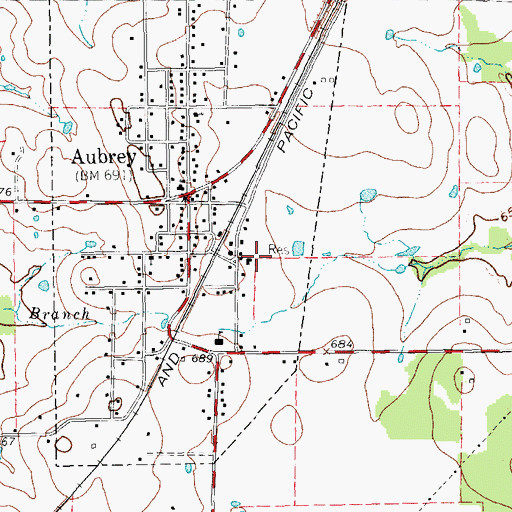 Topographic Map of Methodist First United Church, TX