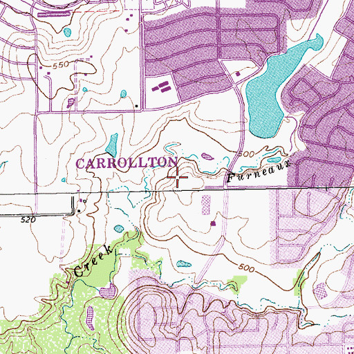 Topographic Map of New Jerusalem United Methodist Church, TX