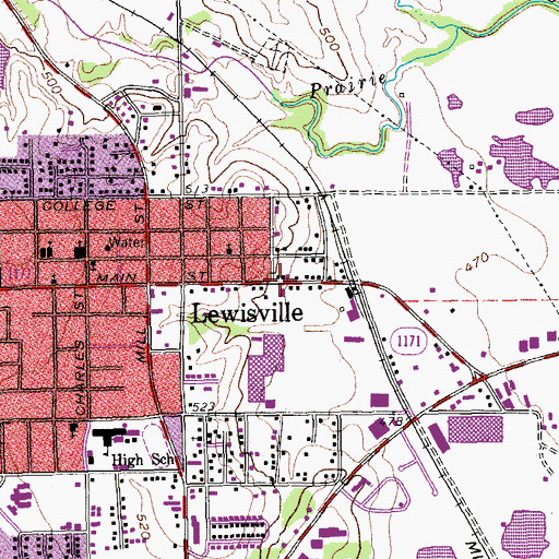 Topographic Map of Pentecostal Church of God, TX