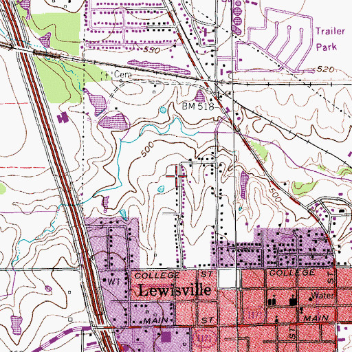 Topographic Map of United Pentecostal Church, TX
