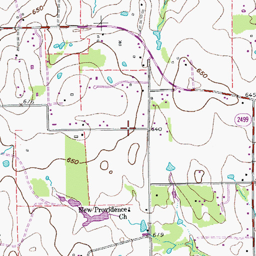 Topographic Map of Christ Presbyterian Church, TX