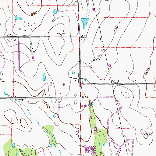 Topographic Map of Trinity Presbyterian Church, TX