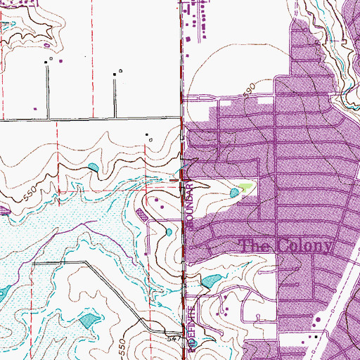 Topographic Map of Trinity Presbyterian Church, TX