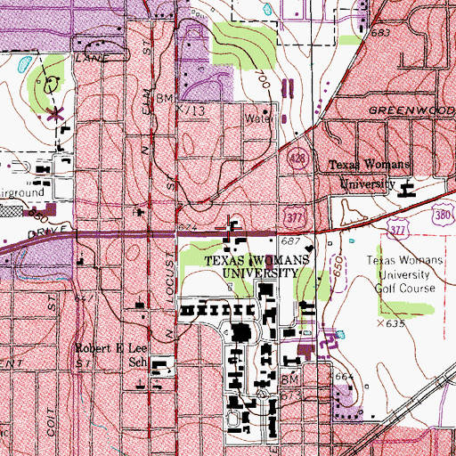 Topographic Map of Christ Community Church, TX