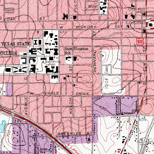 Topographic Map of New Creation Fellowship Church, TX