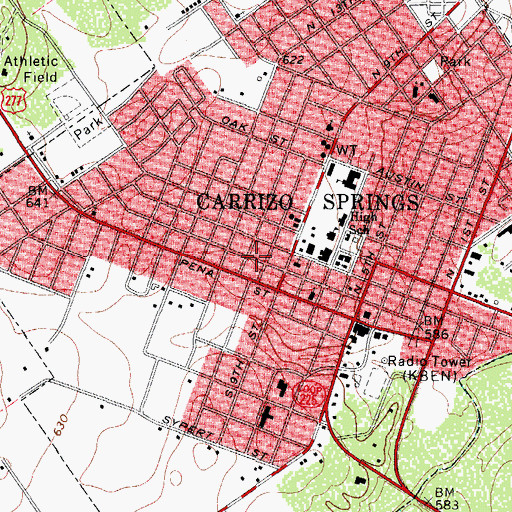 Topographic Map of Apostolic Assembly Church, TX