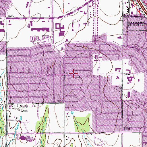 Topographic Map of Fox Avenue Baptist Church, TX