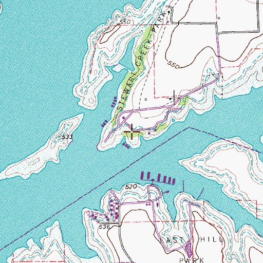 Topographic Map of Lakeway Baptist Church, TX