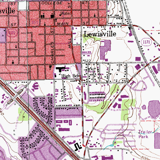 Topographic Map of Macedonia Baptist Church, TX