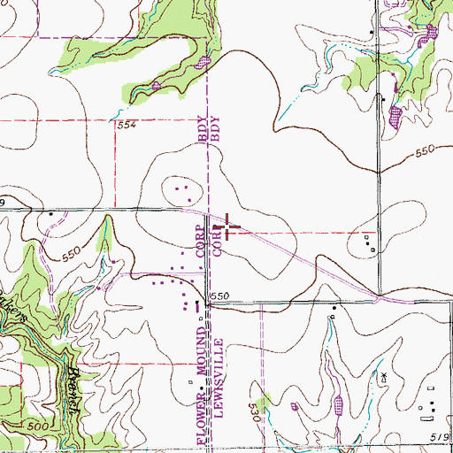 Topographic Map of Parkway Baptist Church, TX