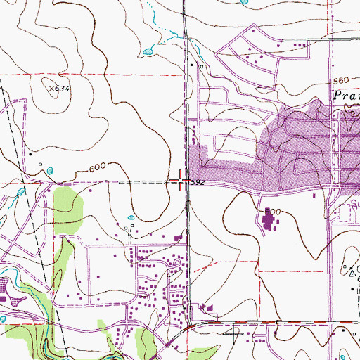 Topographic Map of Timbercreek Baptist Church, TX