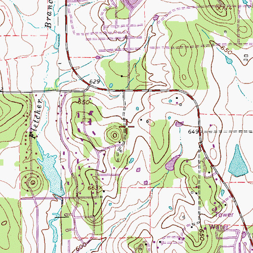 Topographic Map of Saint Mark Catholic Church, TX