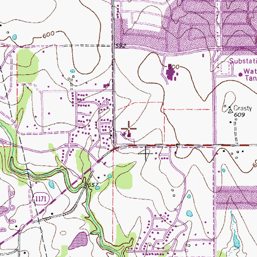 Topographic Map of Saint Philip the Apostle Catholic Church, TX