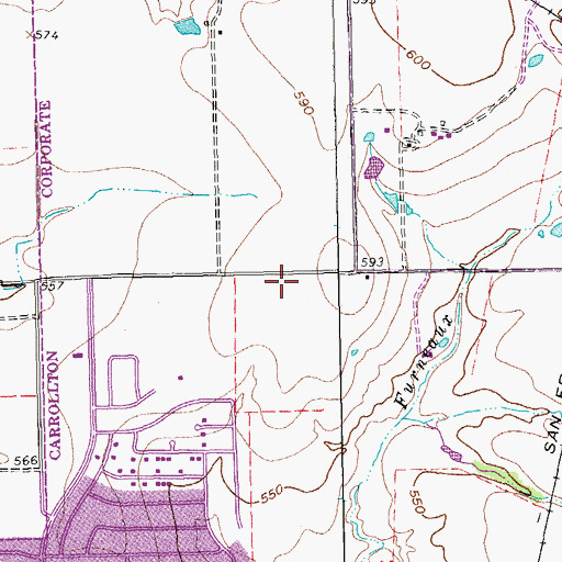 Topographic Map of Church of Christ Hebron Parkway, TX