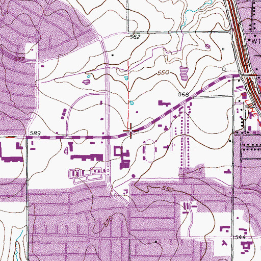 Topographic Map of Church of Christ Lewisville, TX